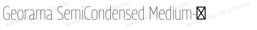Georama SemiCondensed Medium字体转换